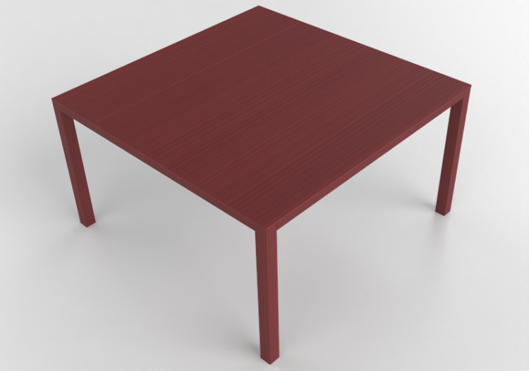 Mesas 3D - Mesa quadrada de madeira - Bespoke - 27844 -...
