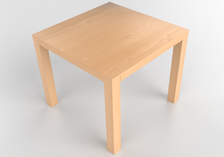 3D Tables - Square table in wood - Bespoke - 27804 - EM16 -...