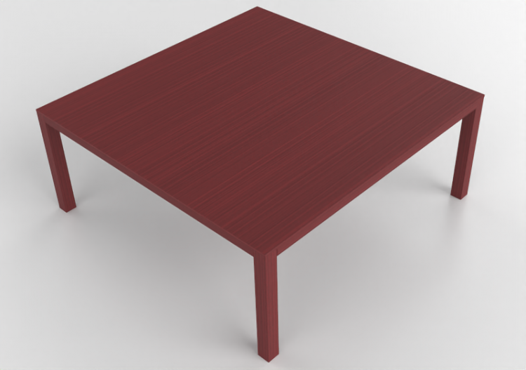 3D Tisch - Quadratischer Tisch aus Holz - Bespoke - 27844 -...