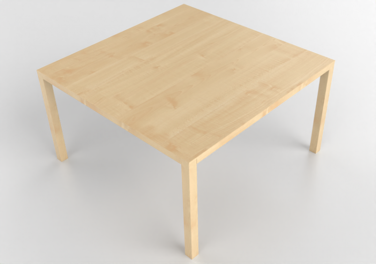 Tables 3D - Table carrée en bois - Bespoke - 27844 - E141 -...