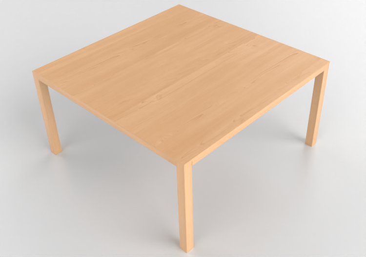 3D Tisch - Quadratischer Tisch aus Holz - Bespoke - 27844 -...