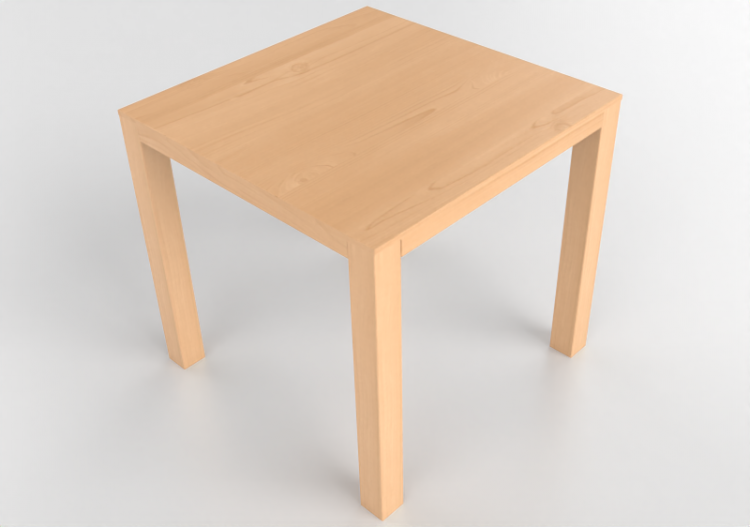 Tables 3D - Table carrée en bois - Bespoke - 27804 - EM26 -...