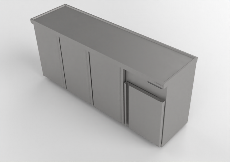 3D Möbel - Kühlschrank für Lebensmittel - Coreco - B 200 -...