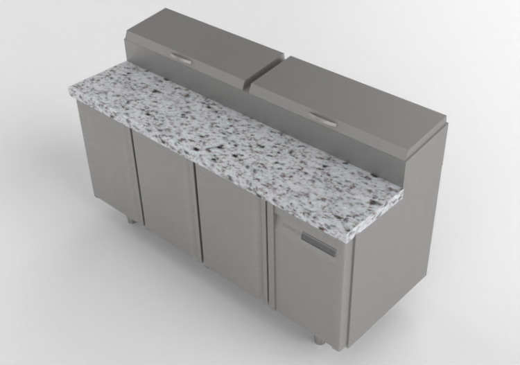 Mobili 3D - Banco da lavoro refrigerato - Coreco - MFEI70 -...