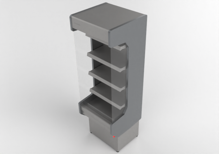 3D Aussteller - Verkaufskühlvitrine für Lebensmittel -...