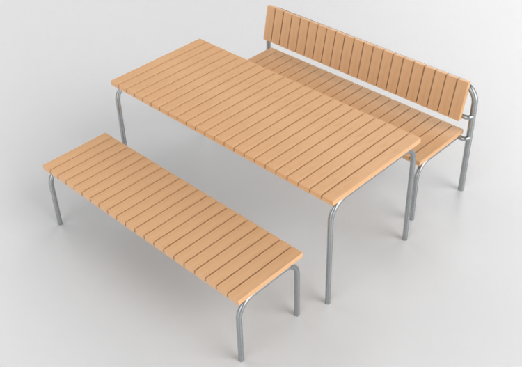 3D Benches - Table and benches - Glänta - Strå - 277120 -...