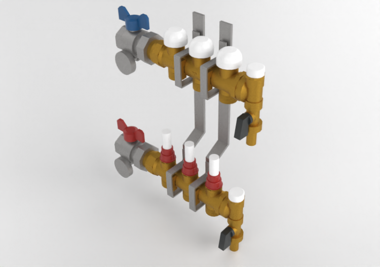 Verteiler 3-fach DN25 - 3873 - 385 0029 - ACCA software