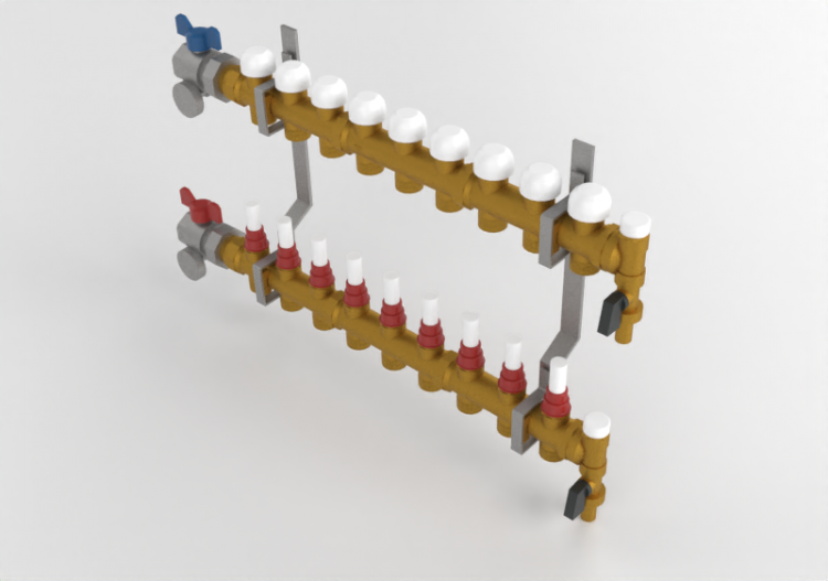 9-way Distribution manifold DN25 - 3873 - 385 0014 - ACCA...