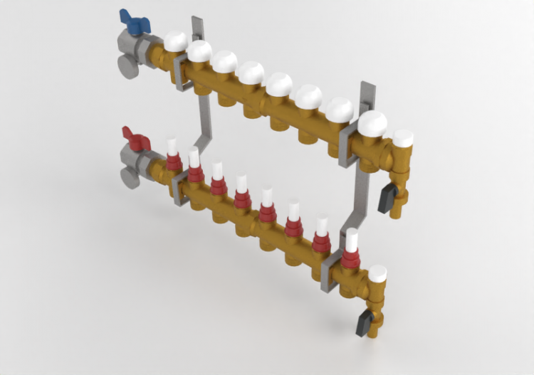 8-way Distribution manifold DN25 - 3873 - 385 0002 - ACCA...