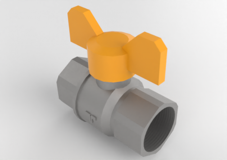 Válvula de esfera GAS DN20 (3/4") - 2220G - 221 0006 - ACCA...