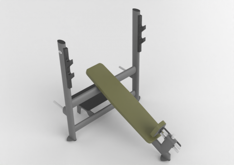 Fitness 3D - panca inclinata - ACCA software