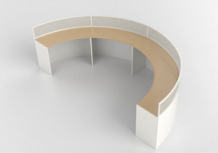 Escritorios 3D - Escritorio de madera lacada - Kokuyo -...
