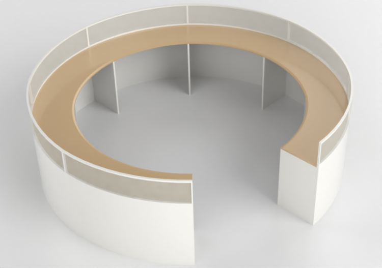 Escritorios 3D - Escritorio de madera lacada - Kokuyo -...