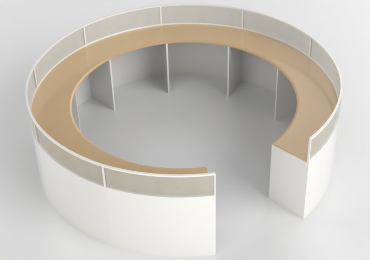 Escritorios 3D - Escritorio de madera lacada - Kokuyo -...