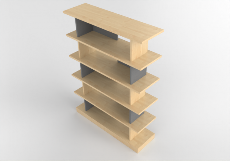 3D Book shelf - Wooden sideboard - Kokuyo - Days Office...