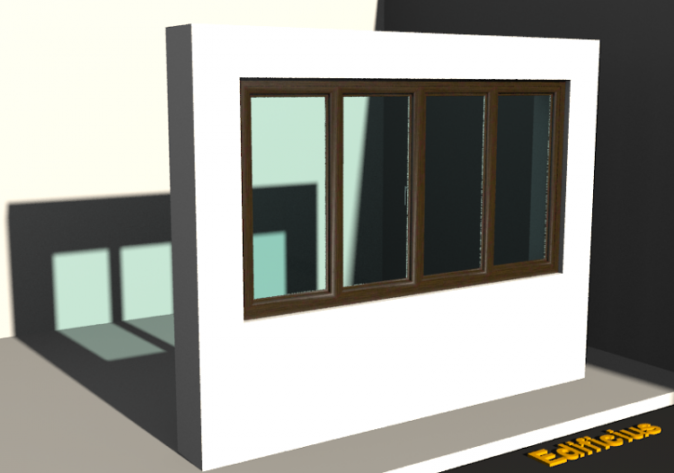 Menuiseries 3D - FN[R] 2VB[1V]+2F[1V] - ACCA software