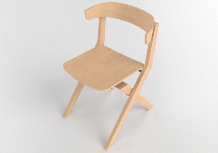 3D Stühle - Wooden Chair - Kokuyo - Wood Side - XY CWS1W20...