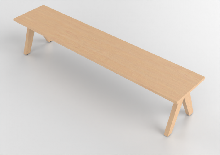 3D Stühle - Wooden Bench - Kokuyo - Wood Side - XY...