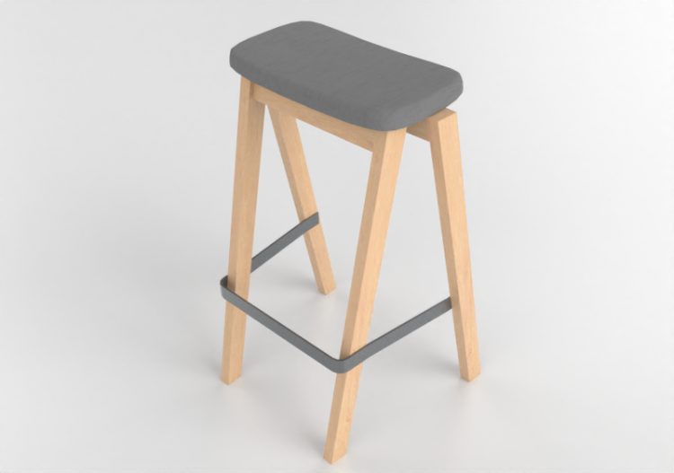 3D Stühle - Wooden Stool - Kokuyo - Wood Side - XY...