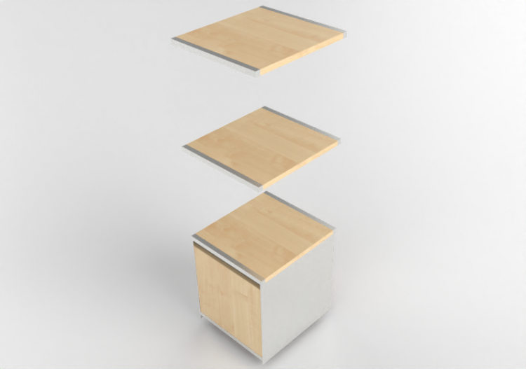 3D Bücherregal und Behälter - Wooden Shelf - Kokuyo - Juke...