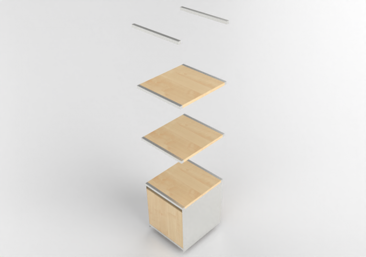 Librerie e Contenitori 3D - Mensola in legno - Kokuyo -...
