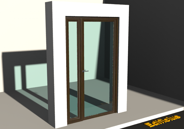 3D Tür/Fenster - SCHF[R] 1DF + 1SL - ACCA software