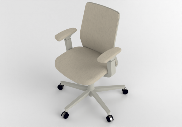 3D Chairs - Fabric Chair - Kokuyo - Monet - C03 BWGZ130 W U...
