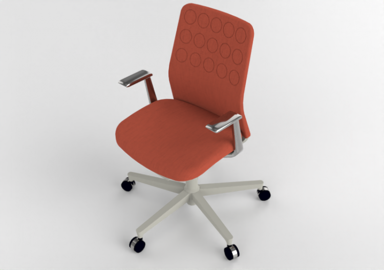 3D Chairs - Fabric Chair - Kokuyo - Monet - C03 BWGZ210 W U...