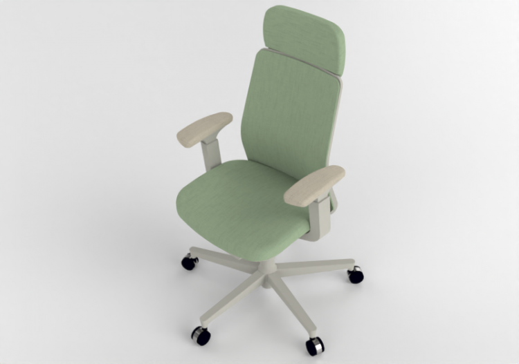 3D Chairs - Fabric Chair - Kokuyo - Monet - C03 BWGZ131 W U...