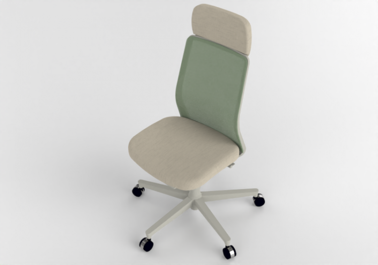3D Chairs - Fabric Chair - Kokuyo - Monet - C03 BWGZ101 W U...