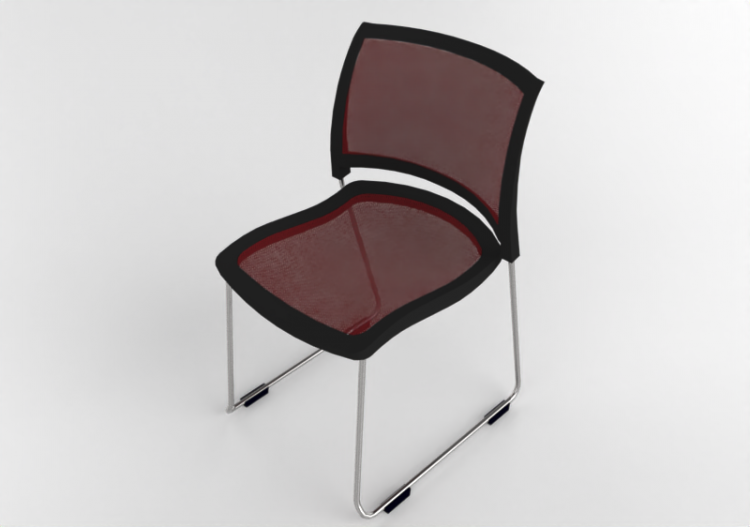3D Chairs - Fabric Chair - Kokuyo - Spline - K11 M30 BK1 -...