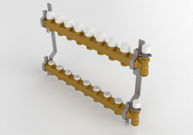 Collettore di distribuzione per impianti di riscaldamento...