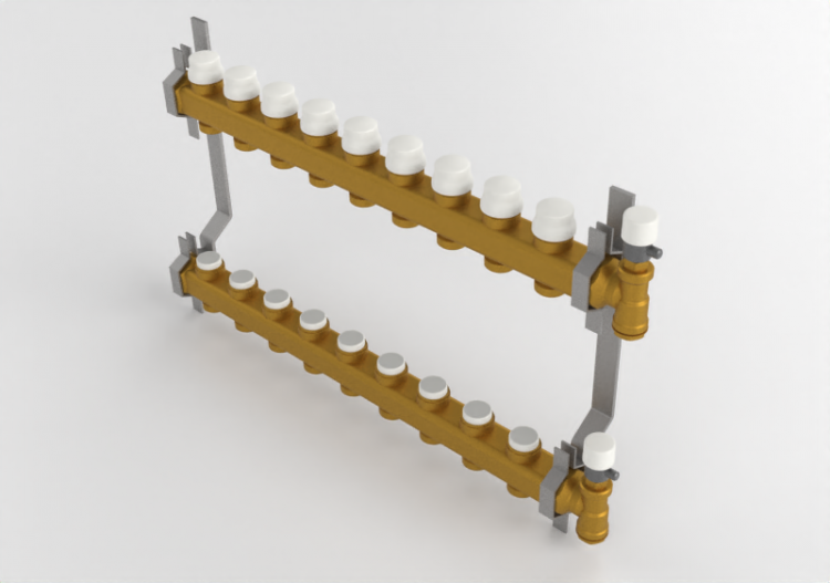 Collettore di distribuzione per impianti di riscaldamento...