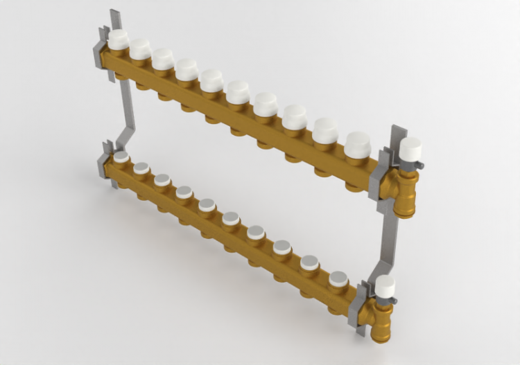 Collettore di distribuzione per impianti di riscaldamento...