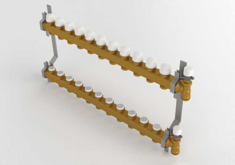 Collettore di distribuzione per impianti di riscaldamento...