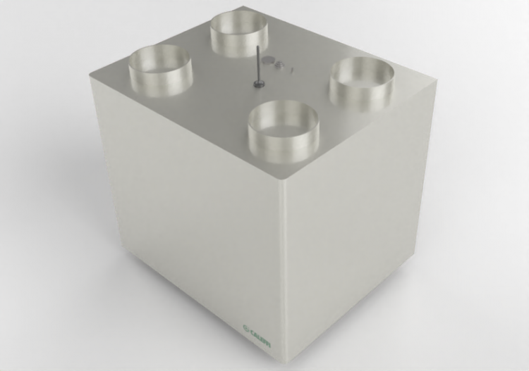 Unità di ventilazione meccanica verticale per installazione...