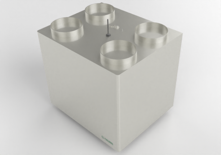 Unità di ventilazione meccanica verticale per installazione...