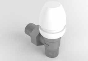 Ventil Eckform mit Thermostatkopf für Heizkörper DN15 (1/2") - 3301 - 330 0002
