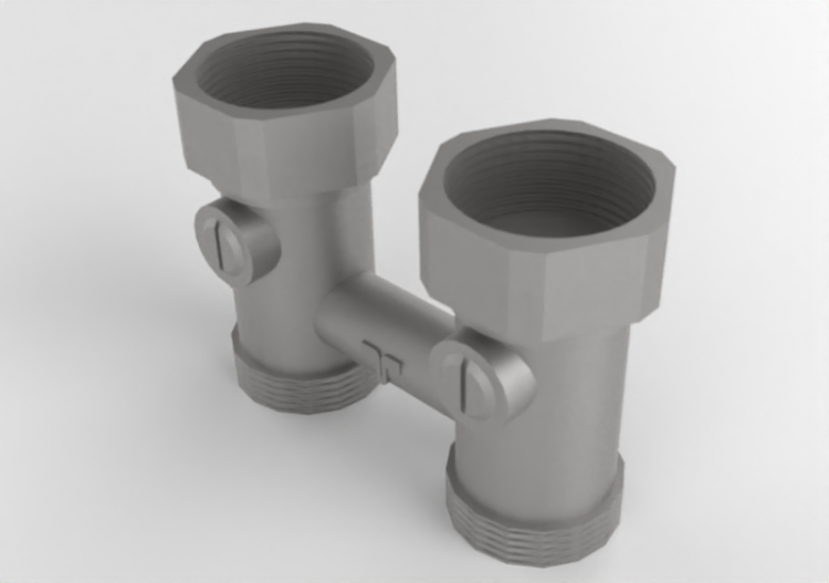 Two-pipe distributor with by-pass DN20 (3/4") - 3391BY -...