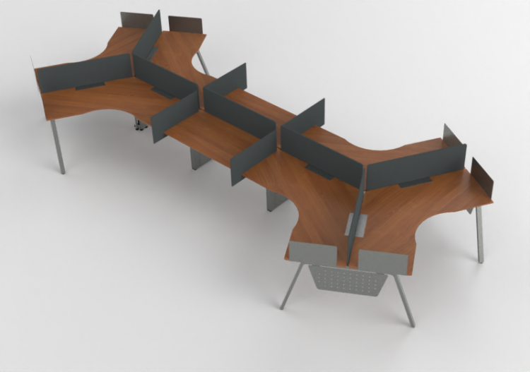 3D Schreibtische - Schreibtisch aus Holz - Kokuyo - Arch -...