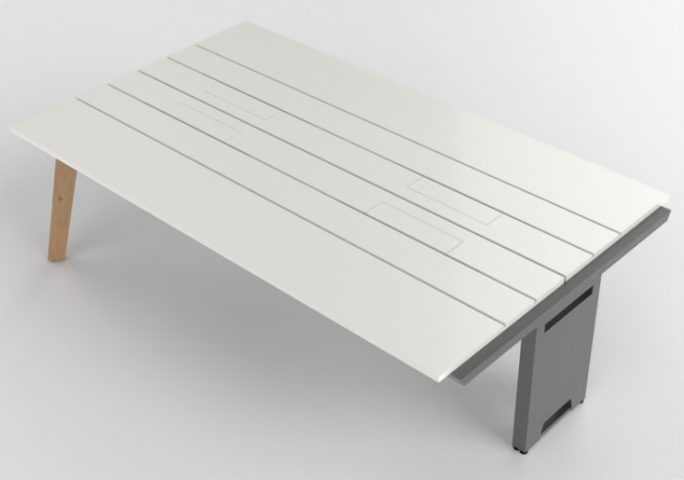 Scrivanie 3D - Scrivania modulare in legno laccato - Kokuyo...