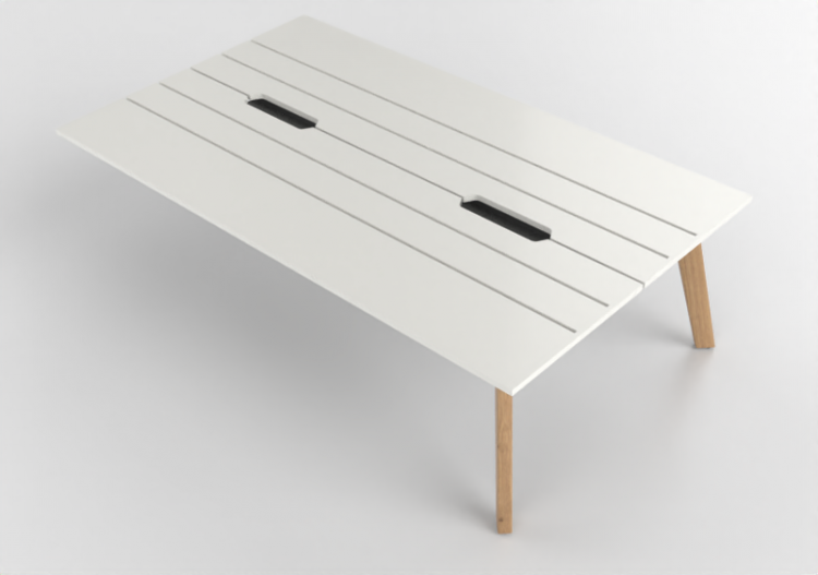 办公桌 - Modular desk in lacquered wood - Kokuyo - Solana -...