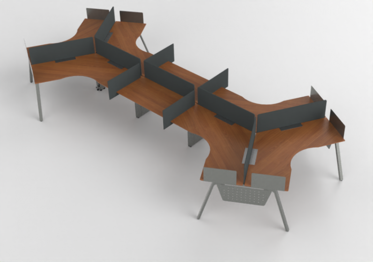 3D Schreibtische - Schreibtisch aus Holz - Kokuyo - Arch -...