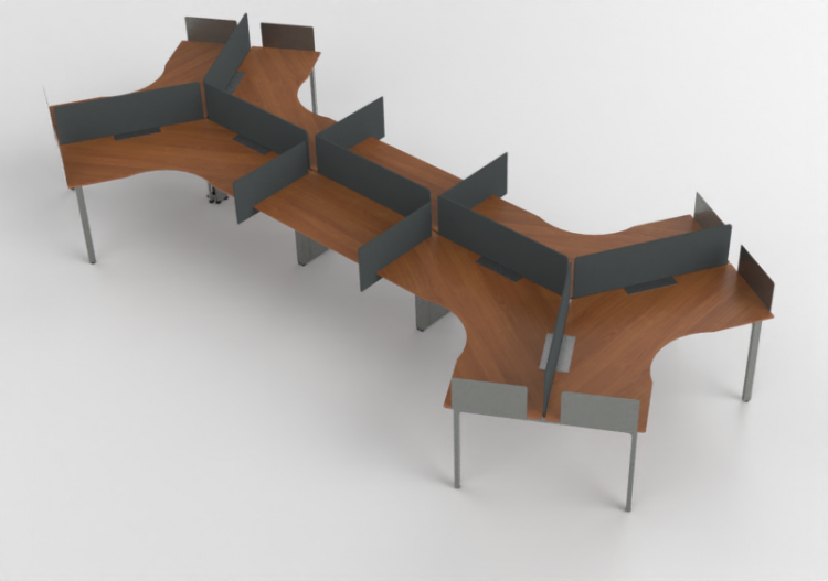 Scrivanie 3D - Scrivania in legno - Kokuyo - Arch - ACCA...