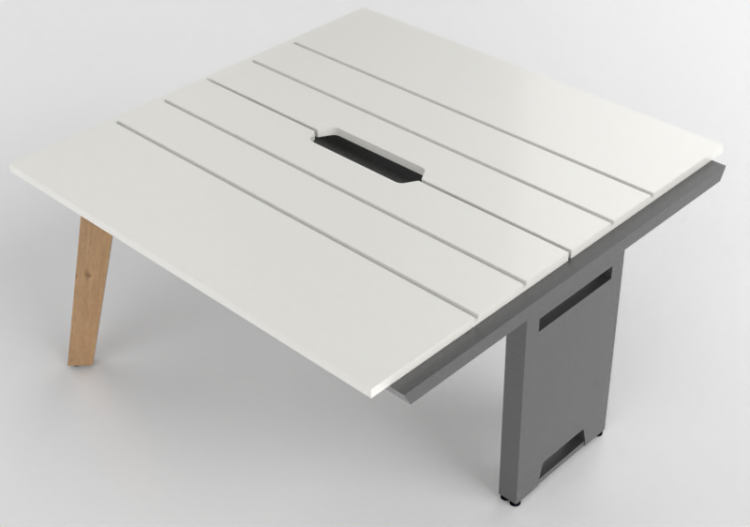 Scrivanie 3D - Scrivania modulare in legno laccato - Kokuyo...