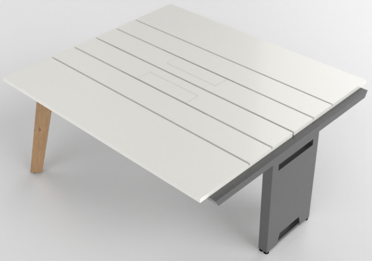 Scrivanie 3D - Scrivania modulare in legno laccato - Kokuyo...