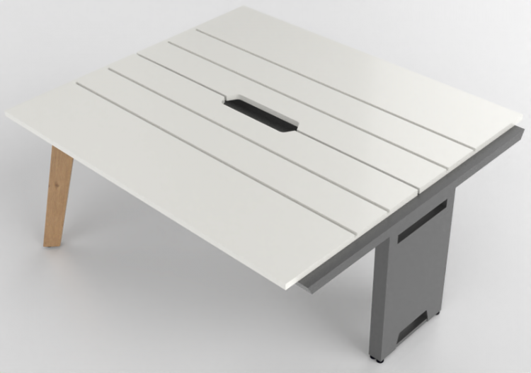 办公桌 - Modular desk in lacquered wood - Kokuyo - Solana -...