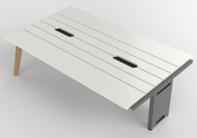 Scrivanie 3D - Scrivania modulare in legno laccato - Kokuyo...
