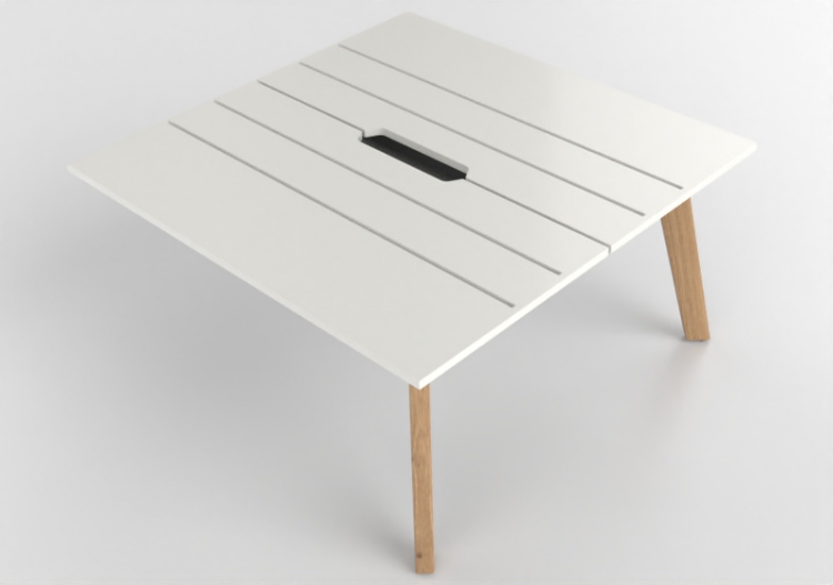 3D Desks - Modular desk in lacquered wood - Kokuyo - Solana...