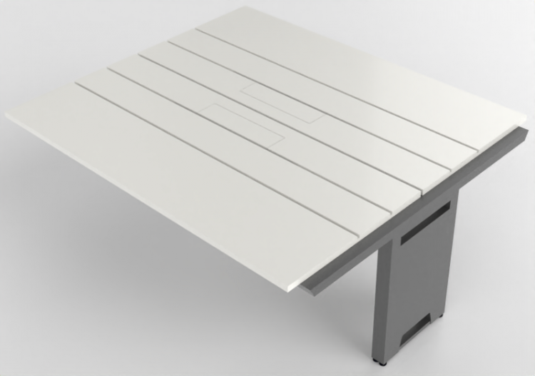 Escritorios 3D - Escritorio modular de madera lacada -...